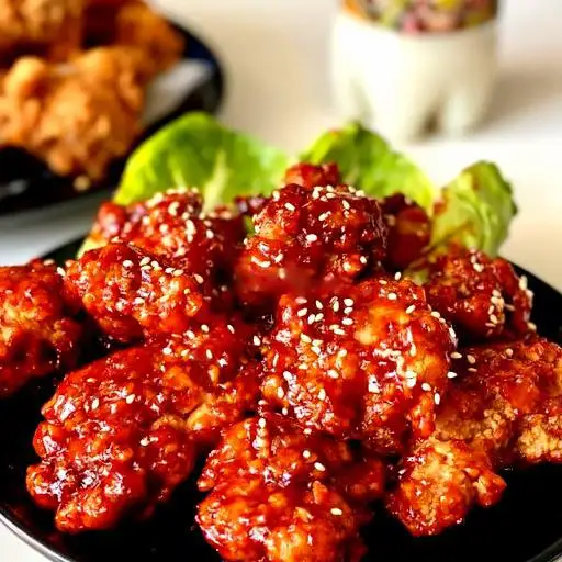 Hình ảnh 1 con gà rán sốt cay ngọt