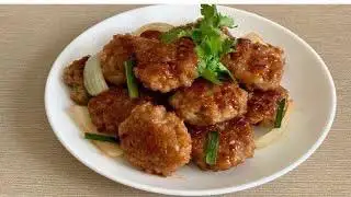 Hình ảnh CƠM THỊT VIÊN CHIÊN RIM NƯỚC MẮM