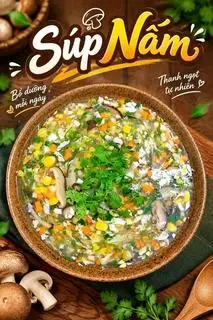 Hình ảnh Súp Nấm Chay