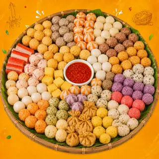 Hình ảnh Combo 15 loại cá xiên sốt mắm tỏi ( Phần 2 người )
