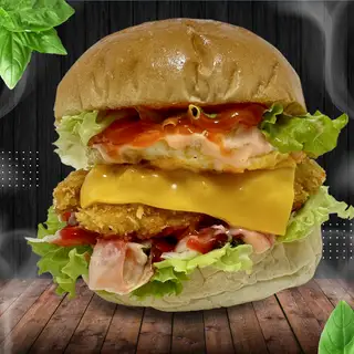 Hamburger "trâu" gà - 69.000 ₫ tại HAMBURGER TRÂU SÀI GÒN - Nguyễn Văn Công