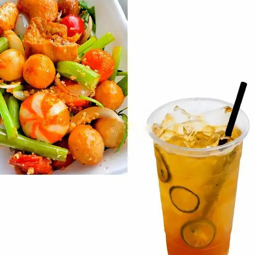 Hình ảnh Combo thập cẩm cá viên chiên nước mắm - nhỏ - trà tắc ly nhỏ