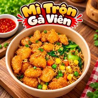 Hình ảnh Mì trộn gà viên