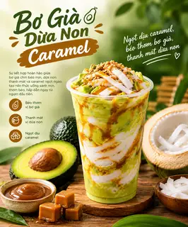 Hình ảnh Bơ Già Dừa Non Caramel