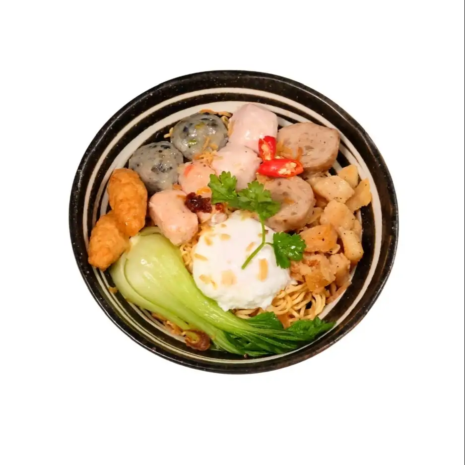 Bò viên, chả cá, suông tôm, chả ốc viên, chả cua, tóp mỡ - 75.000 ₫ tại Mì Trộn XP Deli - Lê Thị Riêng