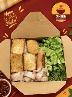 Hình ảnh [COMBO ĐỒNG NGHIỆP] 01 bún thập cẩm + 01 bún đậu thịt chả giò