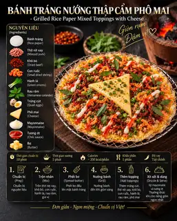 Hình ảnh Bánh tráng nướng thập cẩm thêm phô mai