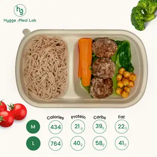 Bún lứt Bò viên | Brown vermicelli Beef meatballs - 100.000 ₫ tại Hygge Meal Lab - Salad & Healthy Food - Trần Quang Khải
