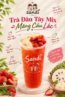 Hình ảnh Trà dâu mix mãng cầu