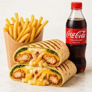  Combo No Nê - Ngập Nhân Siêu Đã ( Tacos M + Khoai Tây Chiên + Coca) - 99.000 ₫ tại Tacos Phố - Cư Xá Phú Lâm B