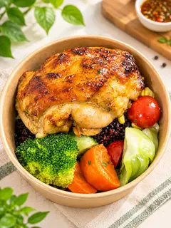 Hình ảnh Cơm má đùi gà nướng