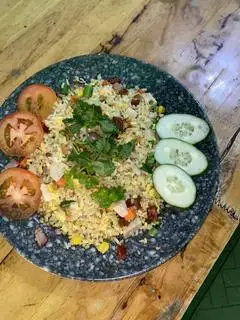 Cơm chiên dương châu xá xíu  - canh  - 75.000 ₫ tại Cơm Chiên Phủ Trứng & Cơm Gà Xối Mỡ - Phương Anh - Phú Thuận