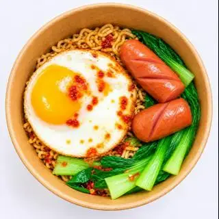 Hình ảnh Mì trộn Indomie trứng xúc xích 