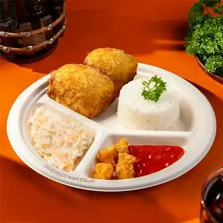 Hình ảnh Cơm 2 Má Đùi Gà Chiên Giòn