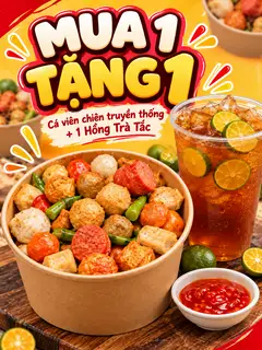 Hình ảnh Combo Cá Viên Nhỏ + 1 Nước tự chọn