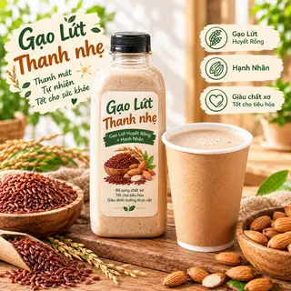 Hình ảnh Gạo Lứt Thanh Nhẹ (Gạo huyết rồng, Hạnh Nhân)