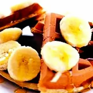 Hình ảnh Bánh waffle kẹp chuối