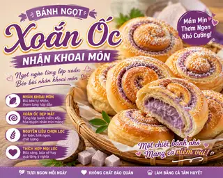 bánh xoắn ốc nhân khoai môn - 40.000 ₫ tại Bánh Mì Thịt 866 - Trường Sa
