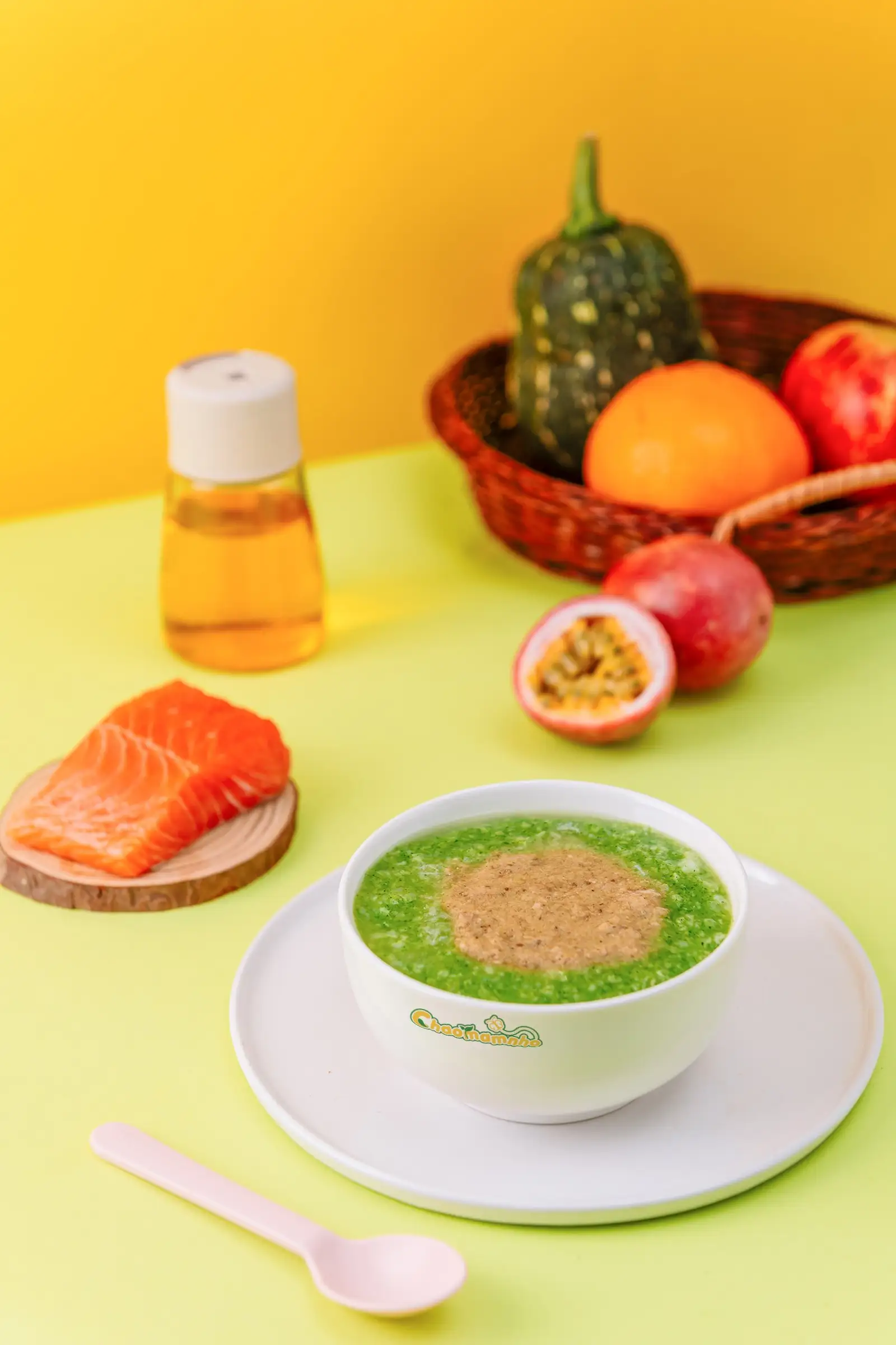 Hình ảnh Cháo Cá Hồi sốt chanh leo
