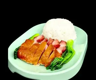 Cơm 2 Món Thịt Xá Xíu - BBQ Pork Double Combo Rice - 雙拼叉燒飯 - 216.000 ₫ tại Vua Ngỗng Quay Hồng Kông - Nguyễn Văn Linh