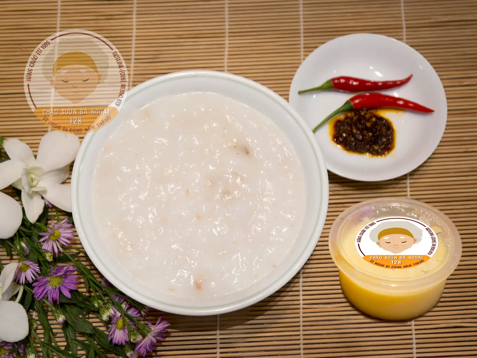 Cháo sườn (Không xương) và Bánh Flan - 39.000 ₫ tại Cháo Sườn Bà Ngoại - Lê Hoàng Phái