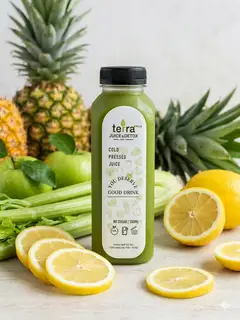 Hình ảnh Detox #3: Táo, thơm, cần tây, chanh 