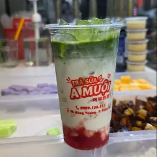 Hình ảnh Matcha latte dâu