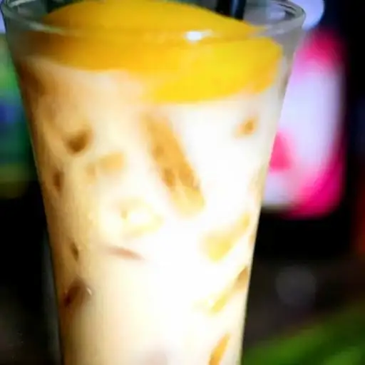 Hình ảnh Trà đào sữa trân châu đen M
