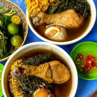 Hình ảnh Mì đùi gà trứng vịt lộn tần