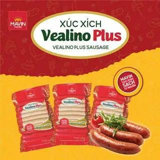 Hình ảnh Xúc xích Vealino túi 500g/ 10 cây (chiên trước khi sử dụng)
