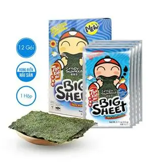 Hình ảnh Rong Biển TKN BIG SHEET Vị Hải Sản 3,2g (Hộp 12 gói)