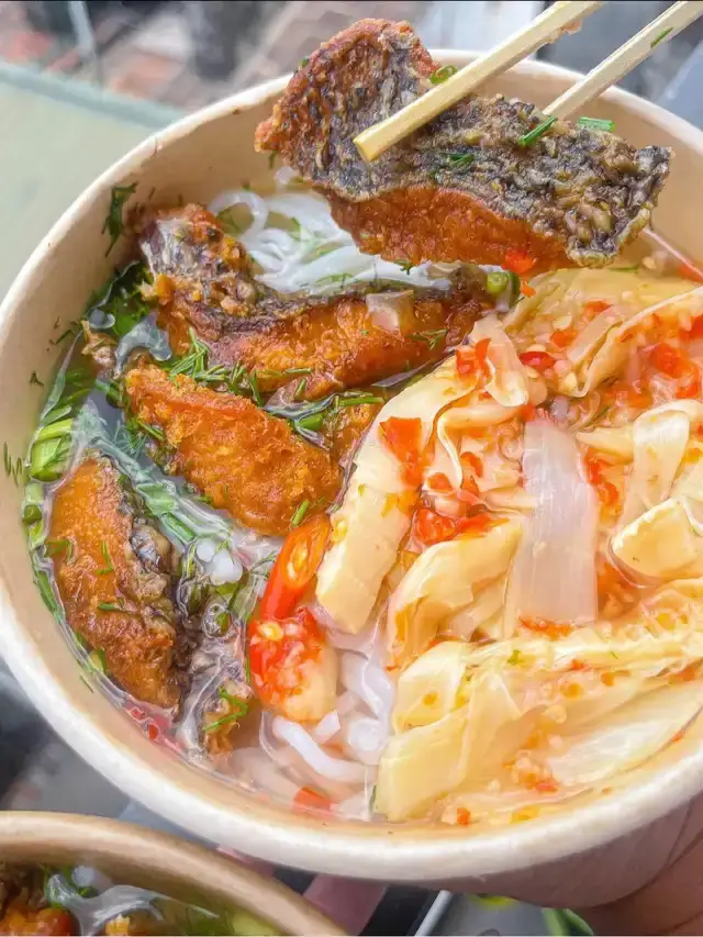 Hình ảnh bún cá măng cay