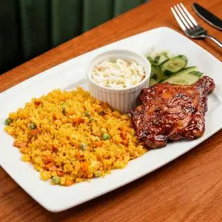 Cơm đùi gà nướng Barbecued - 146.000 ₫ tại BBQ Chicken - Gà Rán Hàn Quốc - Chung Cư Mỹ Đức