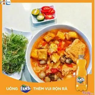 Combo Bún Riêu Chay+Fanta Cam - 50.000 ₫ tại Quán Chay Diệu Hiền - Bông Sao