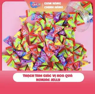 Thạch Tam Giác Vị Hoa Quả (3 Viên) - 12.000 ₫ tại Ăn Vặt Chíp Chíp - Mì Trộn, Cá Viên Chiên & Tóp Mỡ Da Giòn - Nguyễn Đình Chiểu