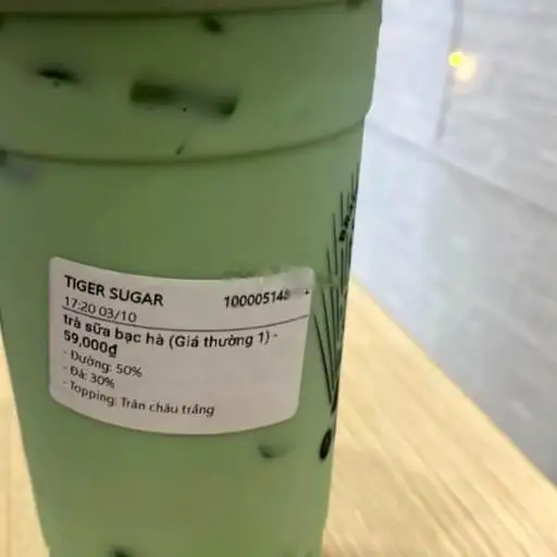 Hình ảnh Trà Sữa Bạc Hà trân châu đen M