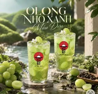 Hình ảnh Olong Nho Xanh Mẫu Đơn