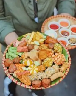 Hình ảnh xiên sạch - cá viên chiên - nhỏ