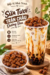 Hình ảnh Sữa Tươi Trân Châu Đường Đen
