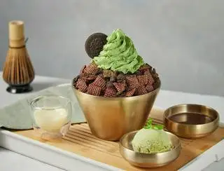 Hình ảnh Matcha sô cô la - matcha chocolate cookie bingsu