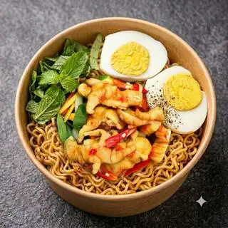Hình ảnh MÌ Trộn Xốt - Chân Gà Trứng