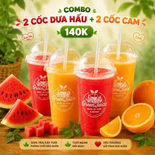 Hình ảnh Combo 2 dưa hấu - 2 cam