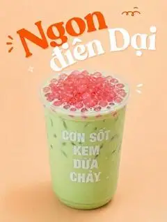 Hình ảnh Trà Thái xanh trân châu hạt nổ