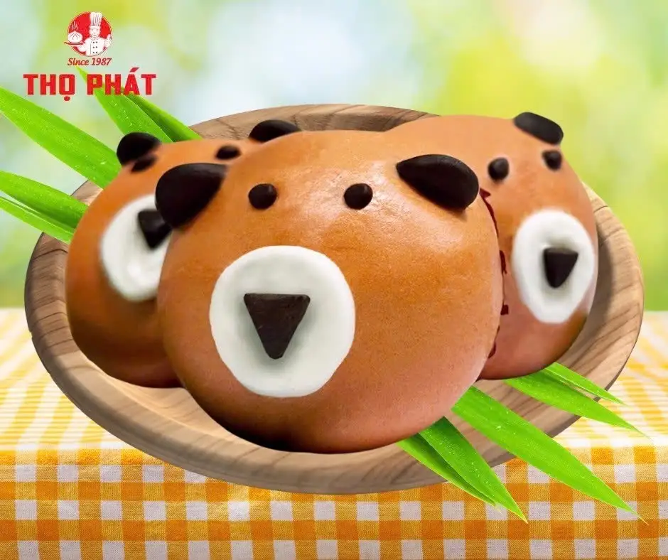 Bánh Bao Gấu Socola 50g (Gói 4 cái) - 80.000 ₫ tại Bánh Bao Thọ Phát - Minibao - Trường Sa