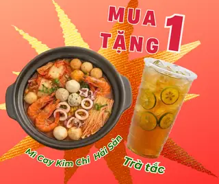 Hình ảnh Mì Cay Kim Chi Hải Sản tặng Trà Tắc