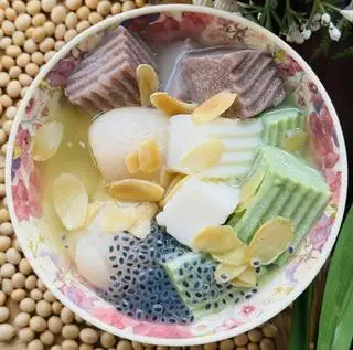 Hình ảnh Chè khúc bạch 3vị trái cây hạnh nhân 