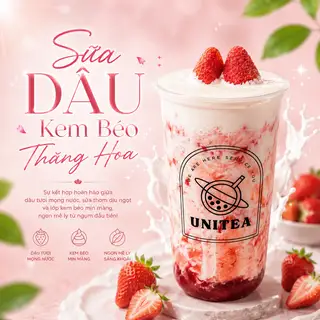 Sữa Dâu Kem Béo Thăng Hoa - 34.000 ₫ tại Trà Sữa Unitea - Hưng Phú