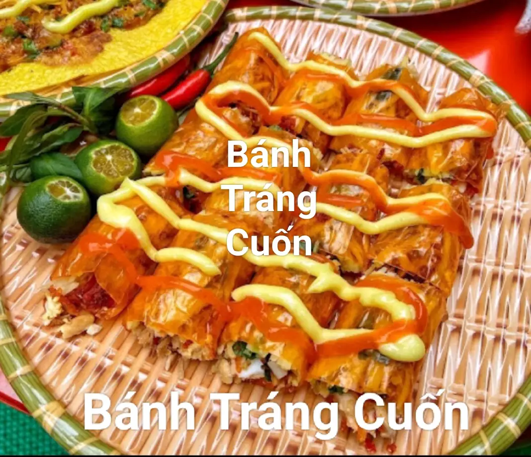 Hình ảnh Bánh tráng cuộn khô bò