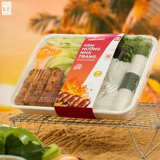 Hình ảnh Nem Nướng Hộp Bã Mía
