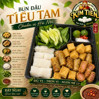 [ Combo Gây Nghiện] 1 Mẹt Tiểu Tam + 1 Nước Tuỳ Chọn - 121.500 ₫ tại Bún Đậu Mắm Tôm Kim Tiền - Lê Đình Cẩn